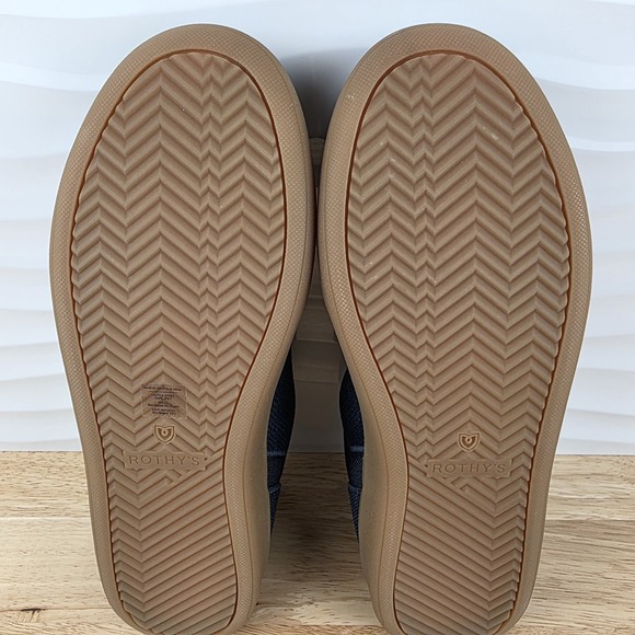 Rothy's RS01 Sneakers Mens Size 10 Navy Blue Knit Gum Washable Casual Shoes - Picture 13 of 15